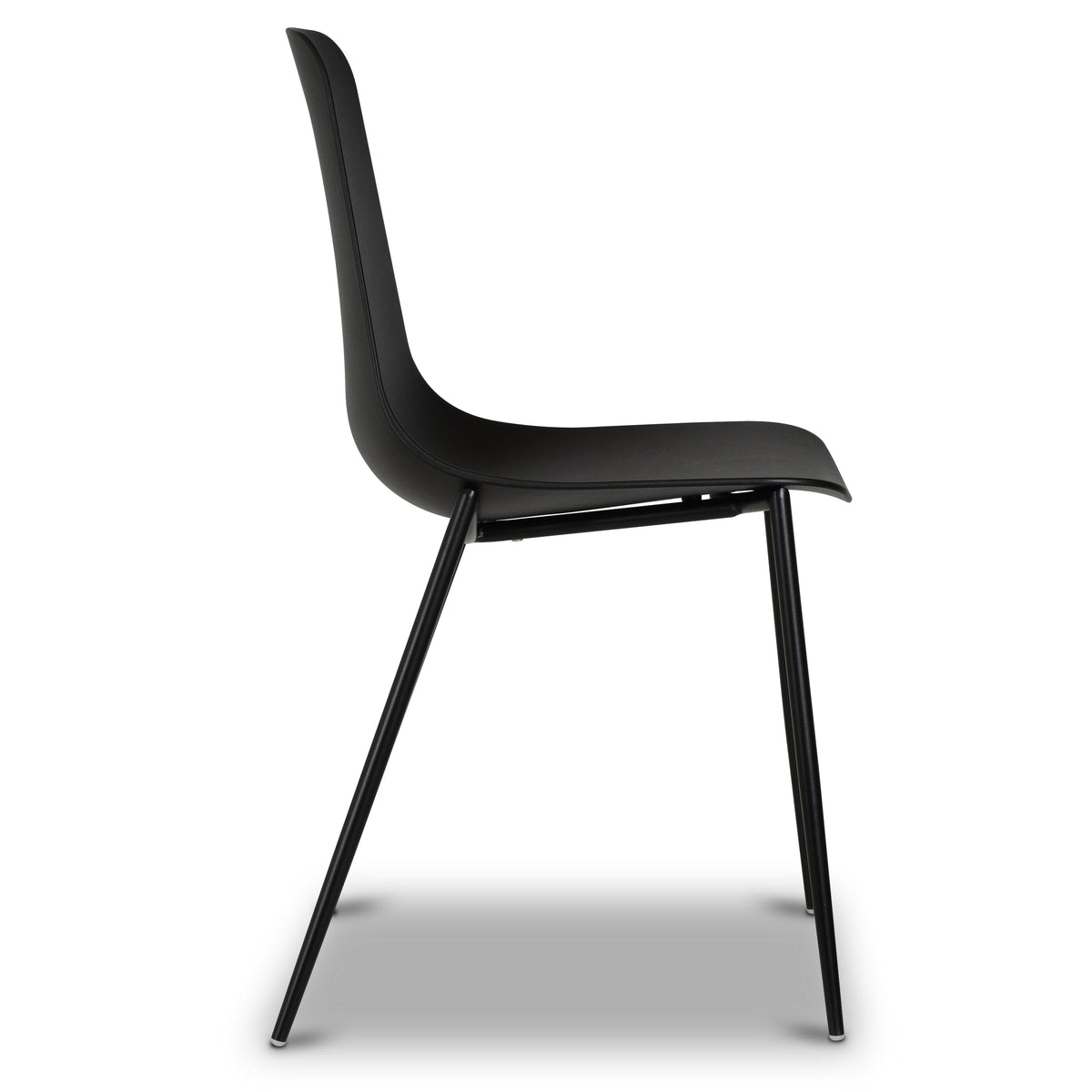 W&F Collection | Isla Dining Chair (Ebony Black, Set of 4)