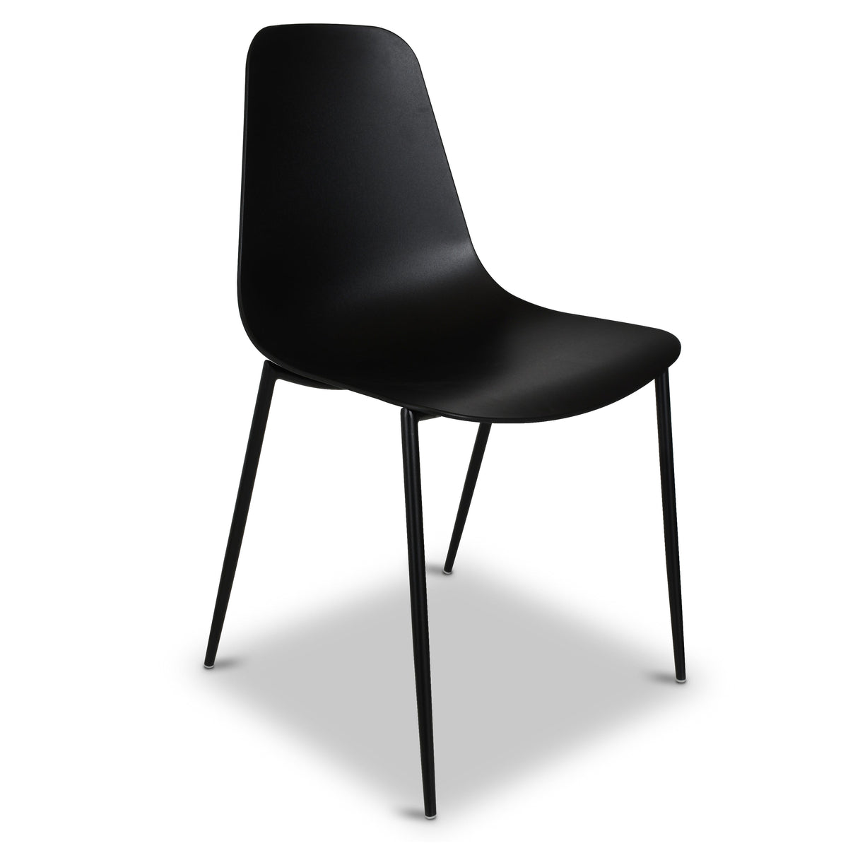 W&F Collection | Isla Dining Chair (Ebony Black, Set of 4)