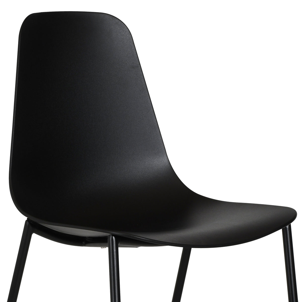 W&F Collection | Isla Dining Chair (Ebony Black, Set of 4)