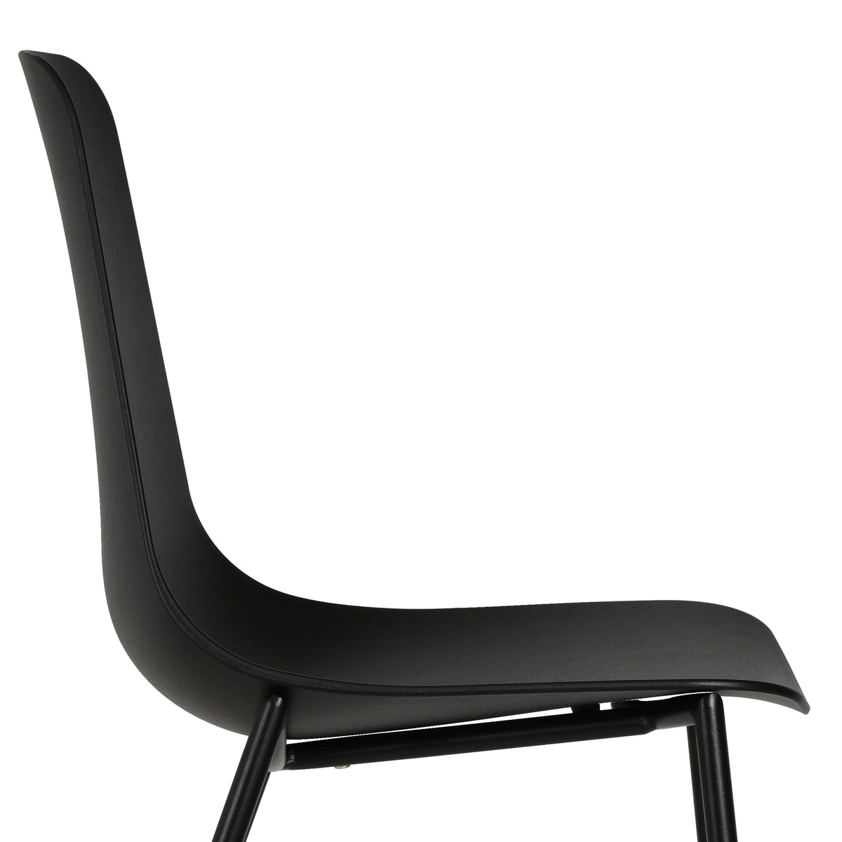 W&F Collection | Isla Dining Chair (Ebony Black, Set of 4)