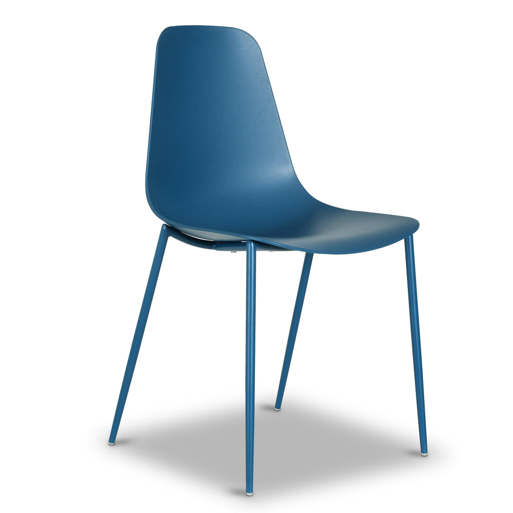 W&F Collection | Isla Dining Chair (Lago Blue, Set of 4)