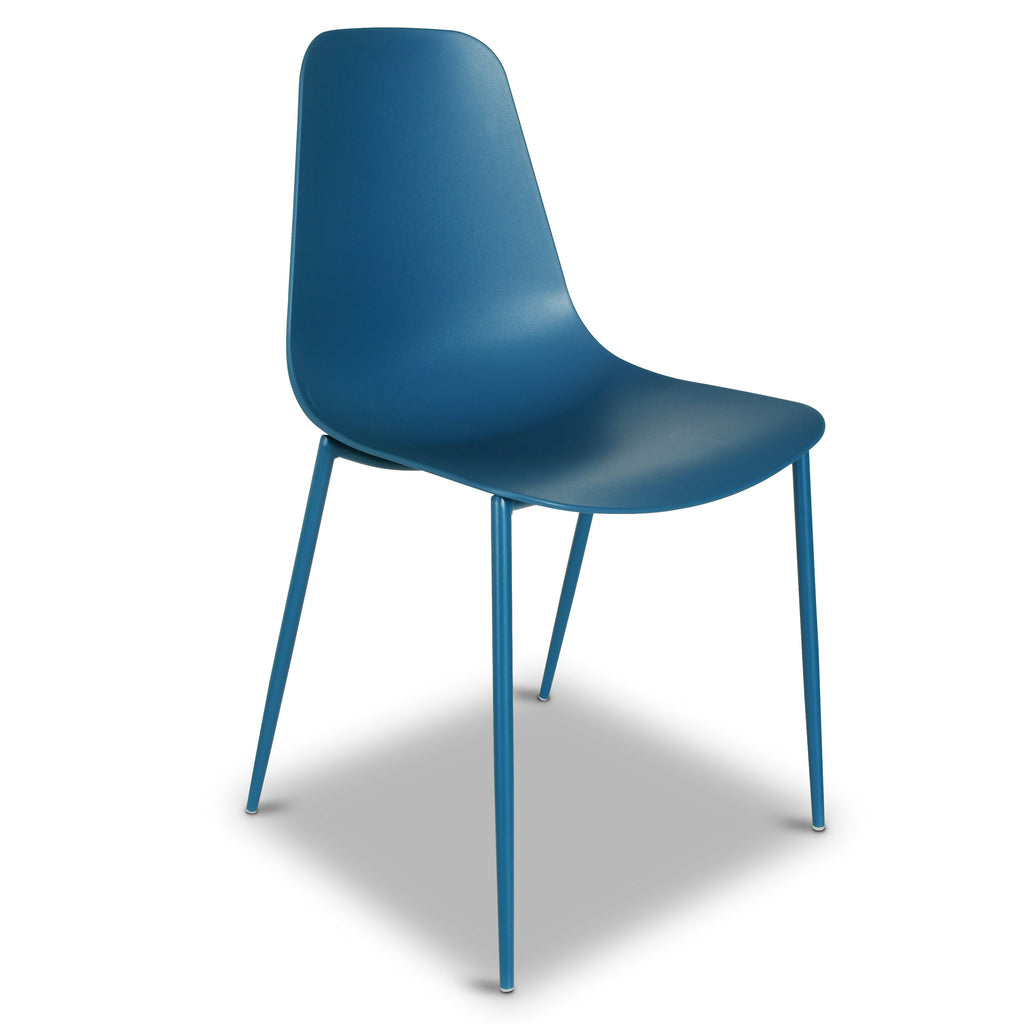 W&F Collection | Isla Dining Chair (Lago Blue, Set of 4)