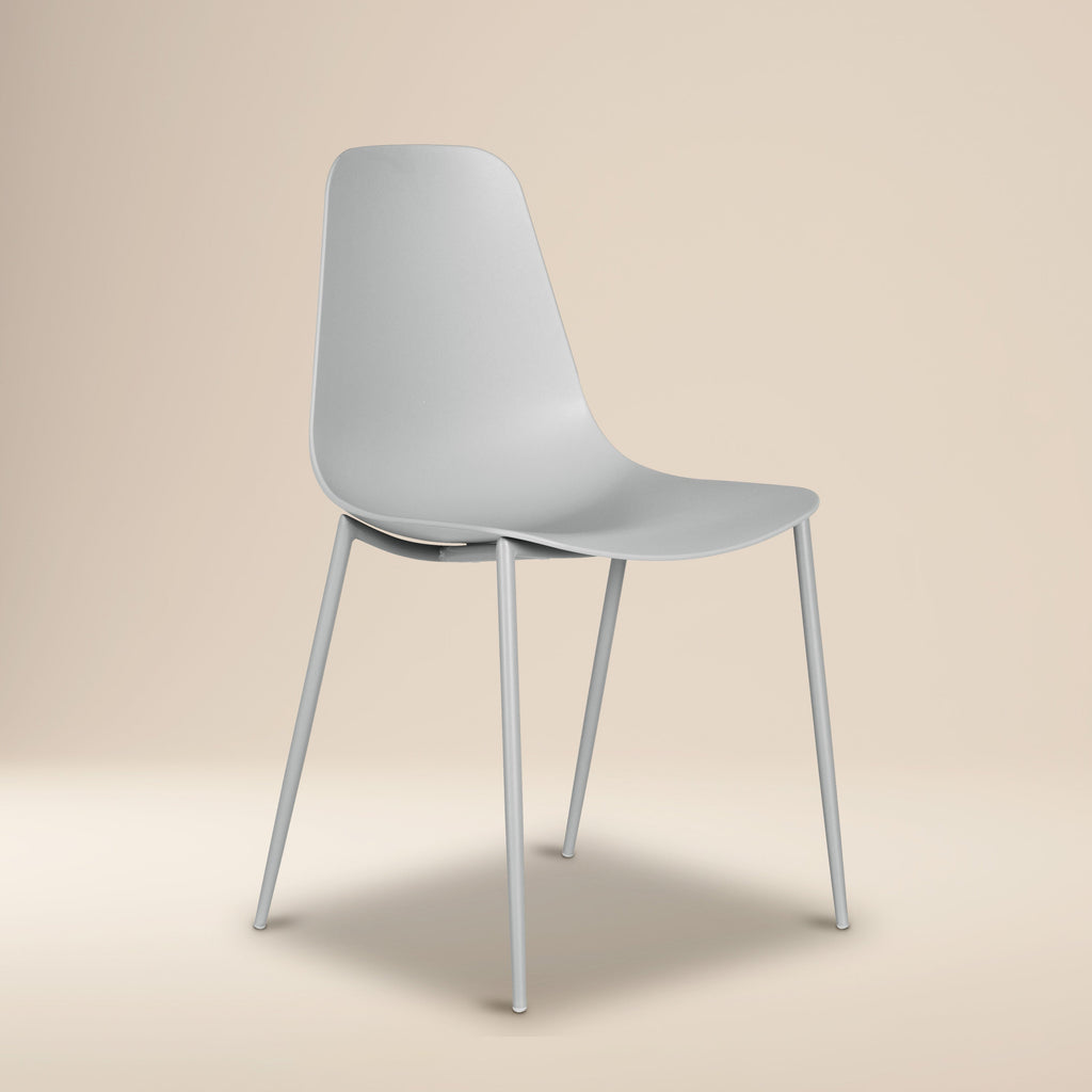 W&F Collection | Isla Dining Chair (Feather Grey, Set of 4)