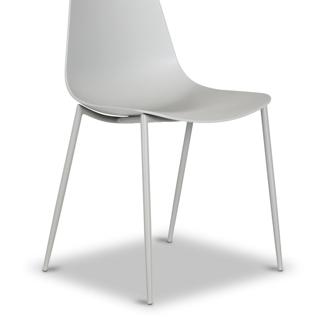 W&F Collection | Isla Dining Chair (Feather Grey, Set of 4)