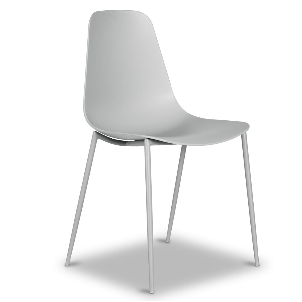 W&F Collection | Isla Dining Chair (Feather Grey, Set of 4)