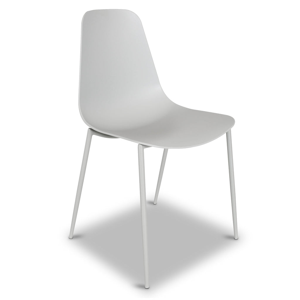 W&F Collection | Isla Dining Chair (Feather Grey, Set of 4)