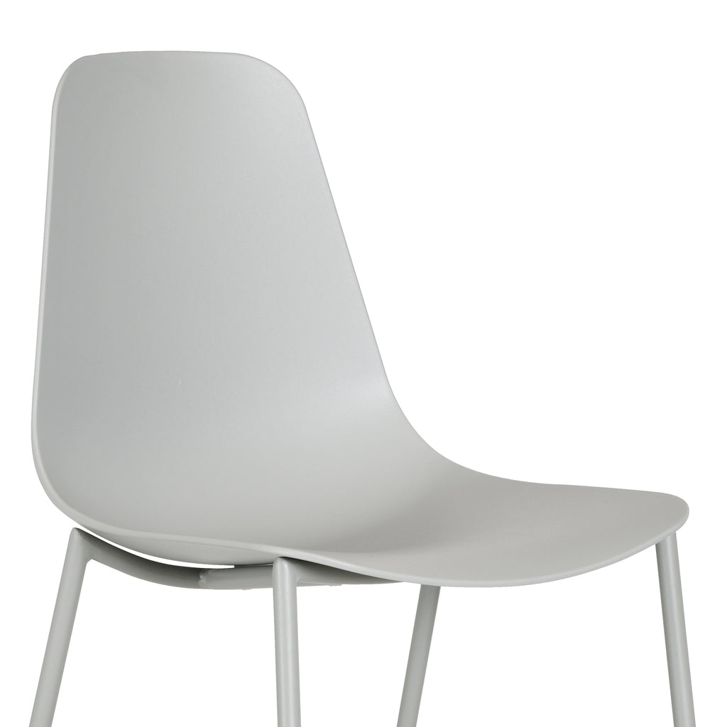 W&F Collection | Isla Dining Chair (Feather Grey, Set of 4)
