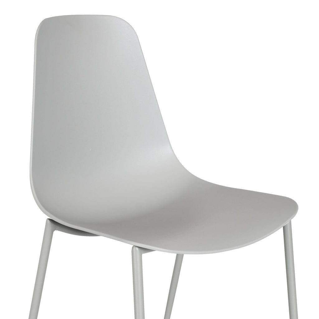 W&F Collection | Isla Dining Chair (Feather Grey, Set of 4)