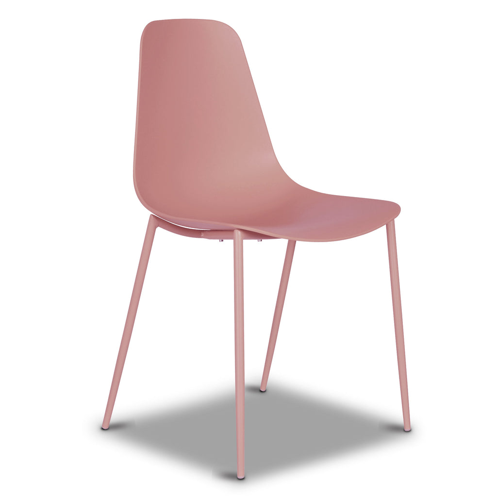 W&F Collection | Isla Dining Chair (Blush Pink, Set of 4)