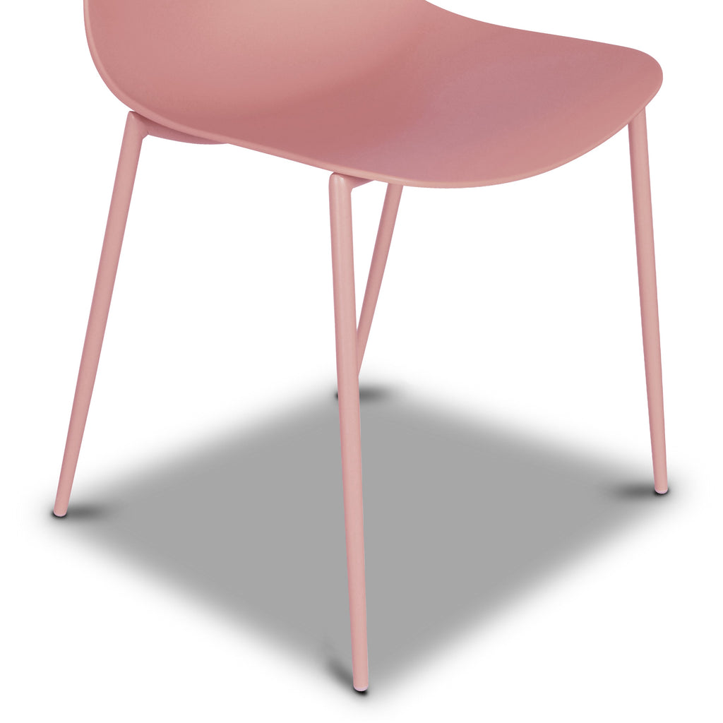 W&F Collection | Isla Dining Chair (Blush Pink, Set of 4)