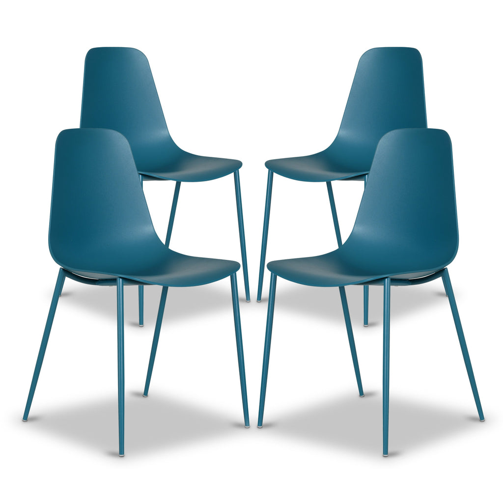 W&F Collection | Isla Dining Chair (Ocean Teal, Set of 4)