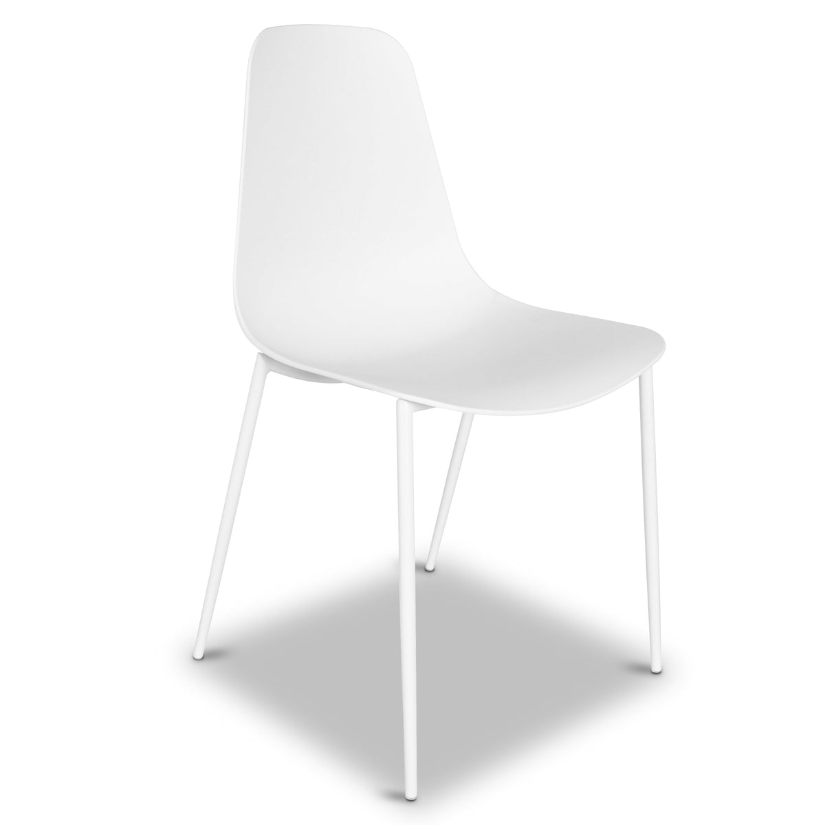 W&F Collection | Isla Dining Chair (White, Set of 4)