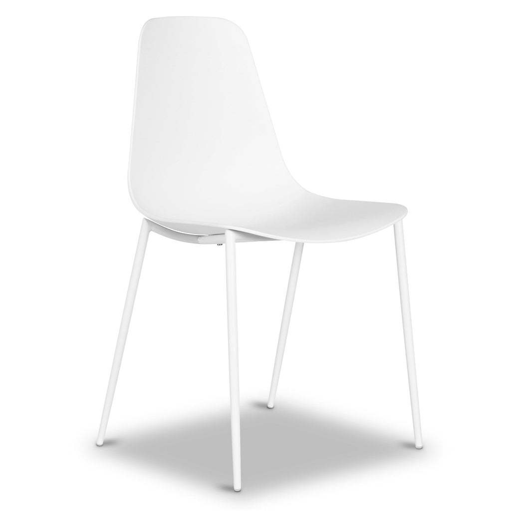 W&F Collection | Isla Dining Chair (White, Set of 4)