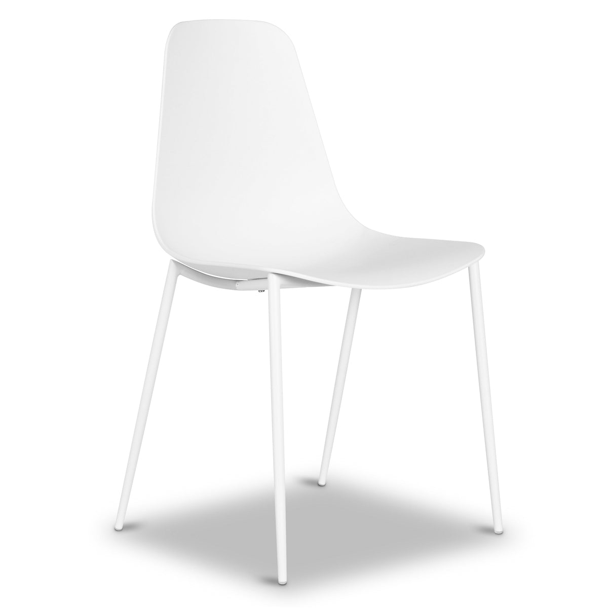 W&F Collection | Isla Dining Chair (White, Set of 4)