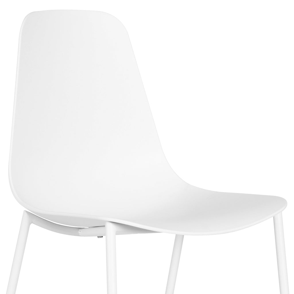 W&F Collection | Isla Dining Chair (White, Set of 4)