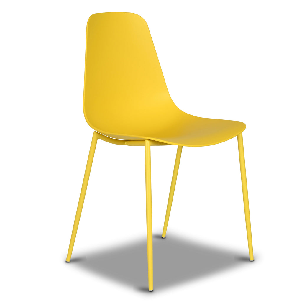 W&F Collection | Isla Dining Chair (Sunburst Yellow, Set of 4)