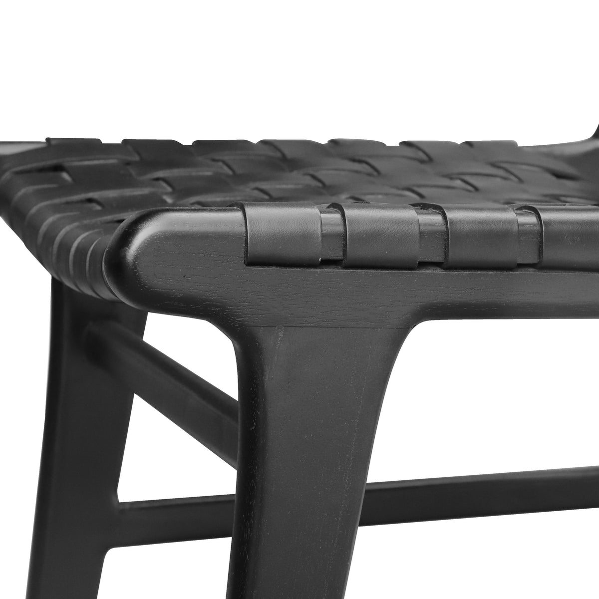 W&F Collection | Banda Teak & Leather Dining Chair (Havana Black)