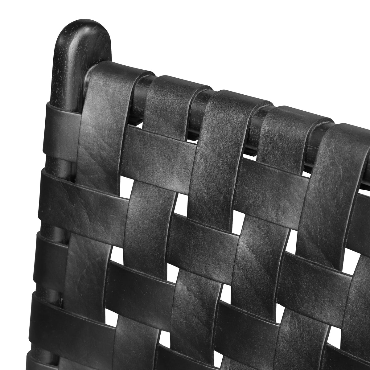 W&F Collection | Banda Teak & Leather Dining Chair (Havana Black)