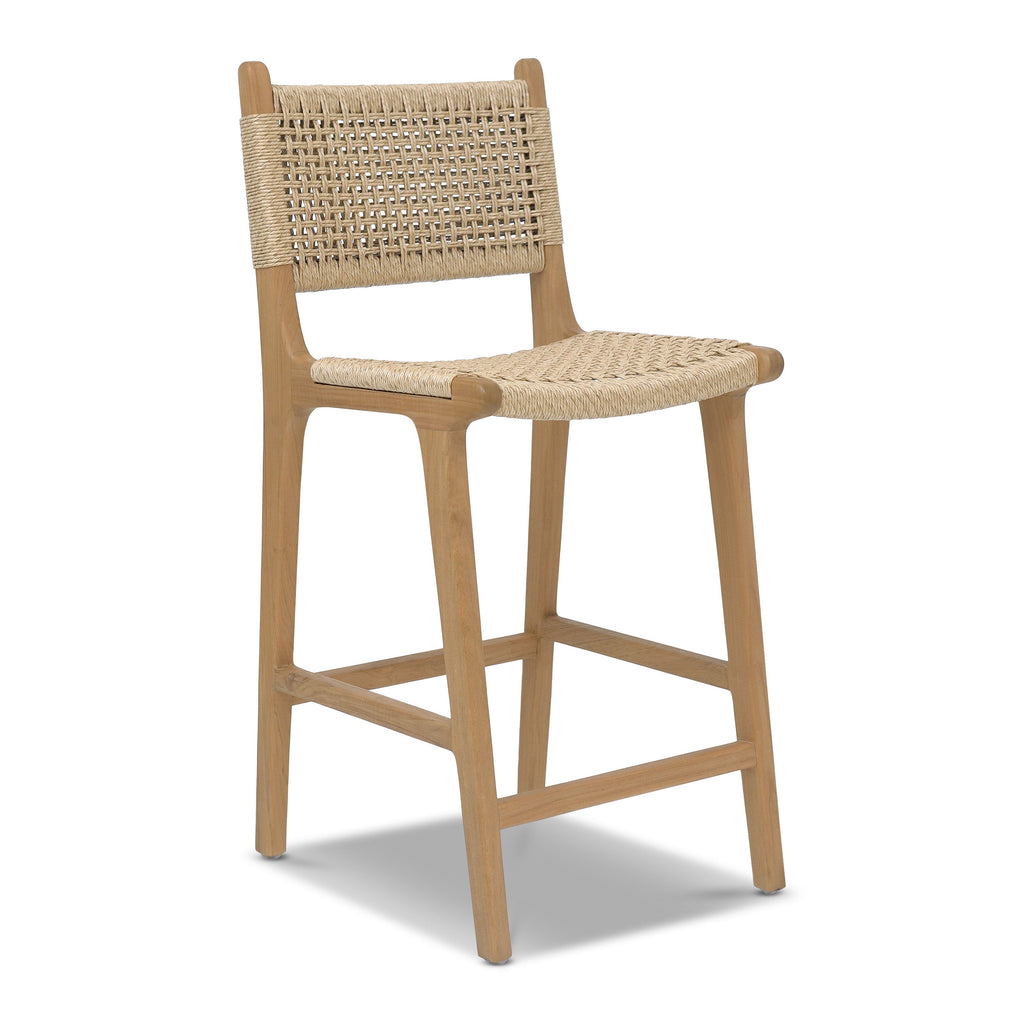 W&F Collection | Batu Indoor / Outdoor Counter Height Stool (Natural)