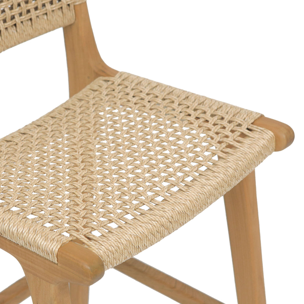 W&F Collection | Batu Indoor / Outdoor Counter Height Stool (Natural)