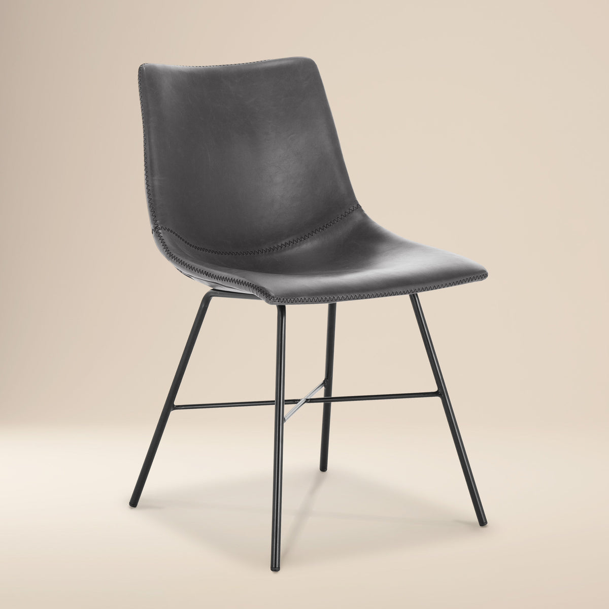 W&F Collection | Paxton Dining Chair (Grey, Set of 2)