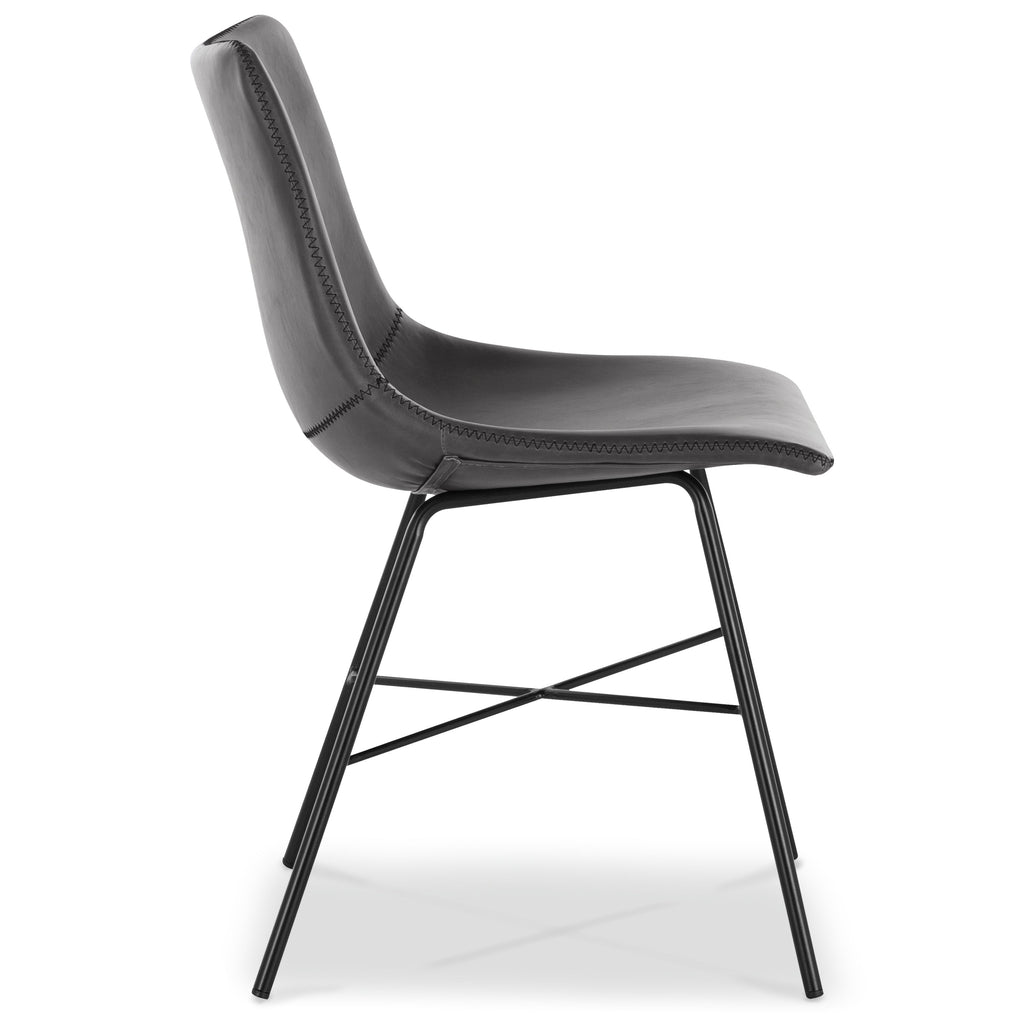 W&F Collection | Paxton Dining Chair (Grey, Set of 2)