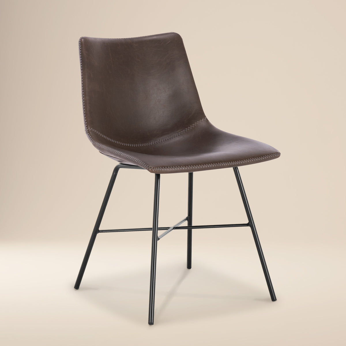 W&F Collection | Paxton Dining Chair (Brown, Set of 2)