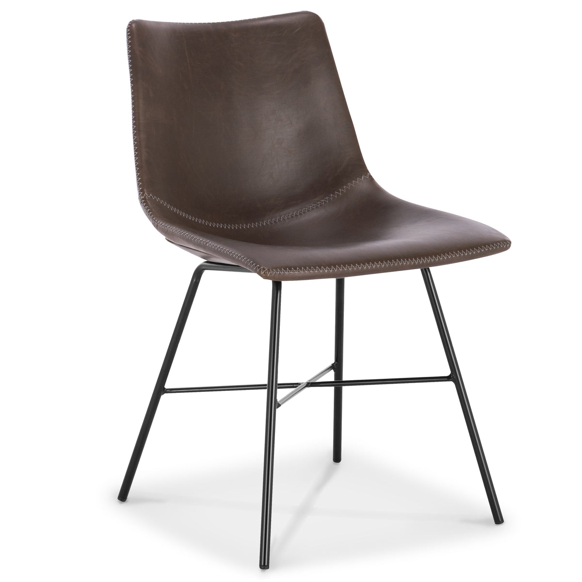 W&F Collection | Paxton Dining Chair (Brown, Set of 2)