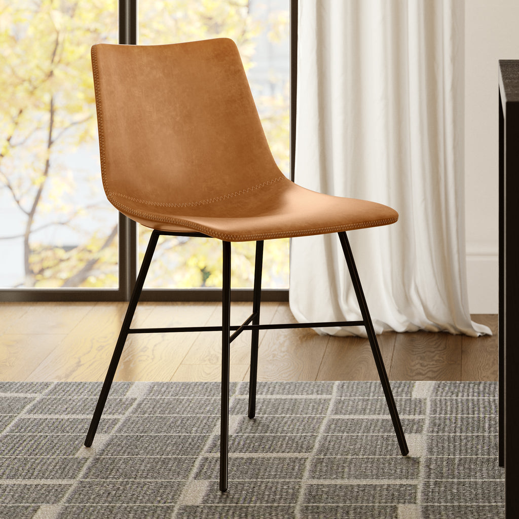 W&F Collection | Paxton Dining Chair (Tan, Set of 2)