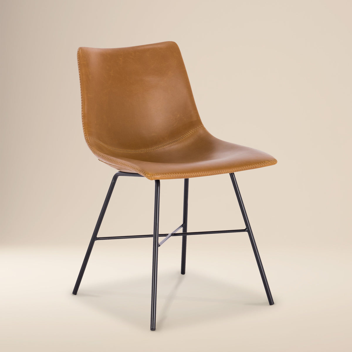W&F Collection | Paxton Dining Chair (Tan, Set of 2)