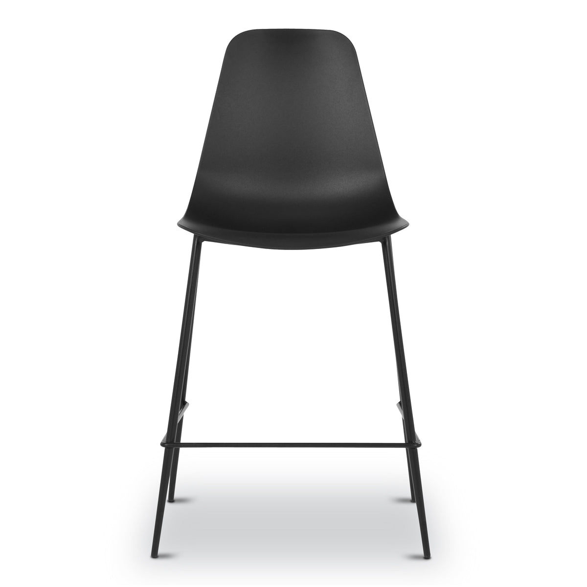 W&F Collection | Isla Counter Height Stool (Black, Set of 3)