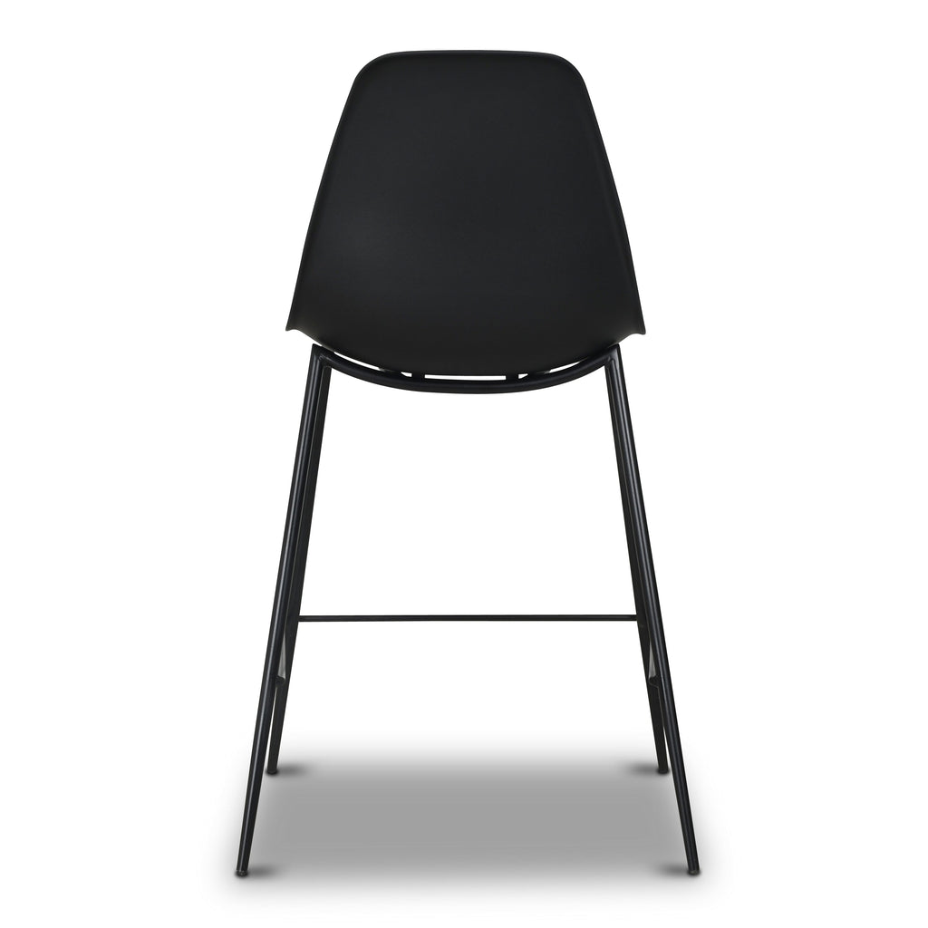 W&F Collection | Isla Counter Height Stool (Black, Set of 3)