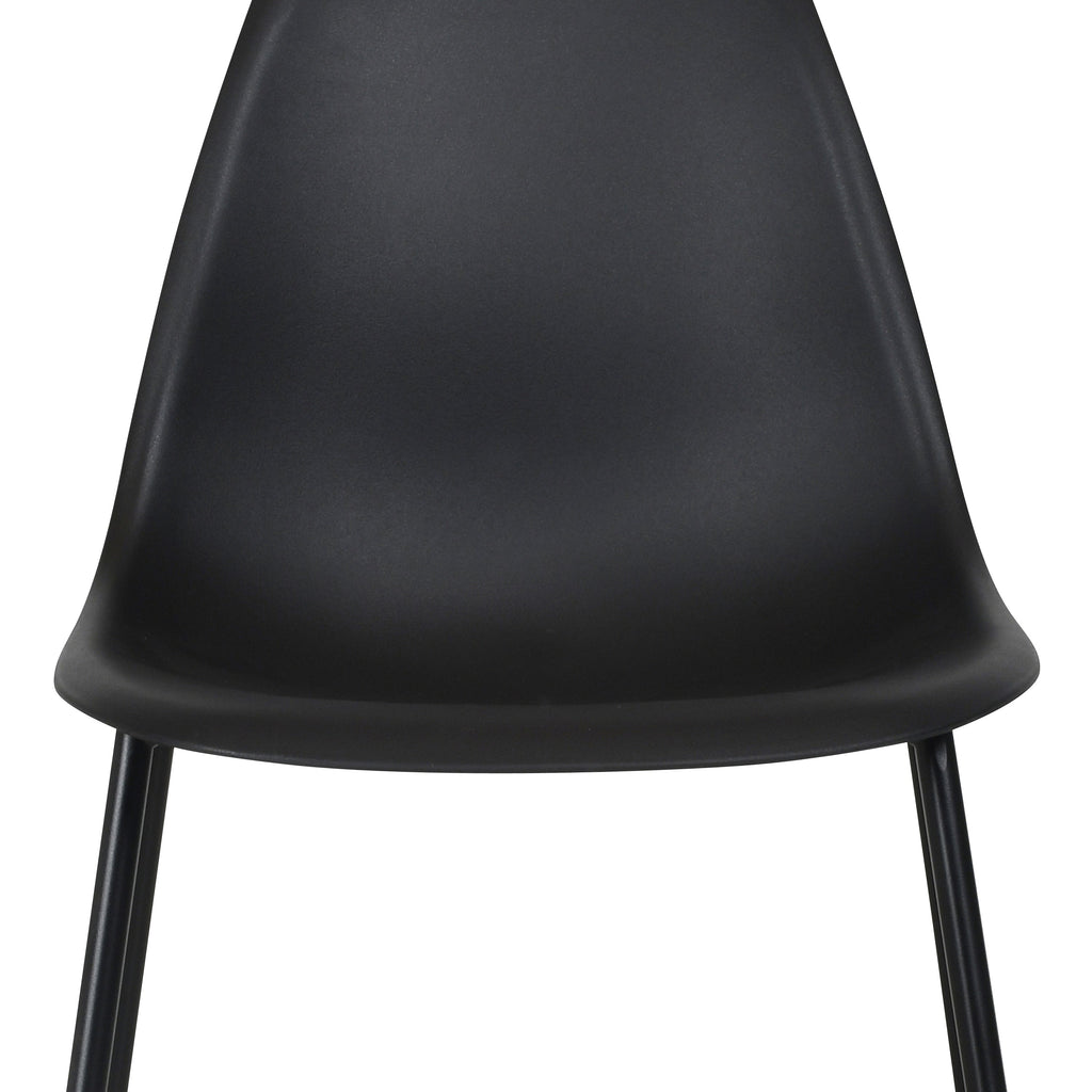 W&F Collection | Isla Counter Height Stool (Black, Set of 3)