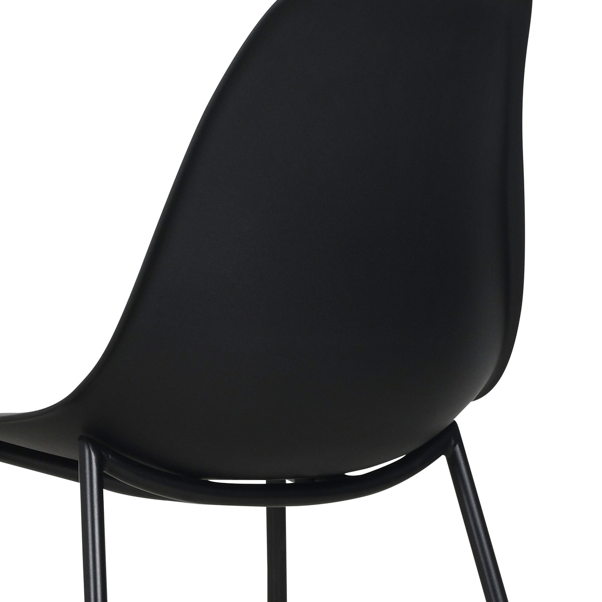 W&F Collection | Isla Counter Height Stool (Black, Set of 3)