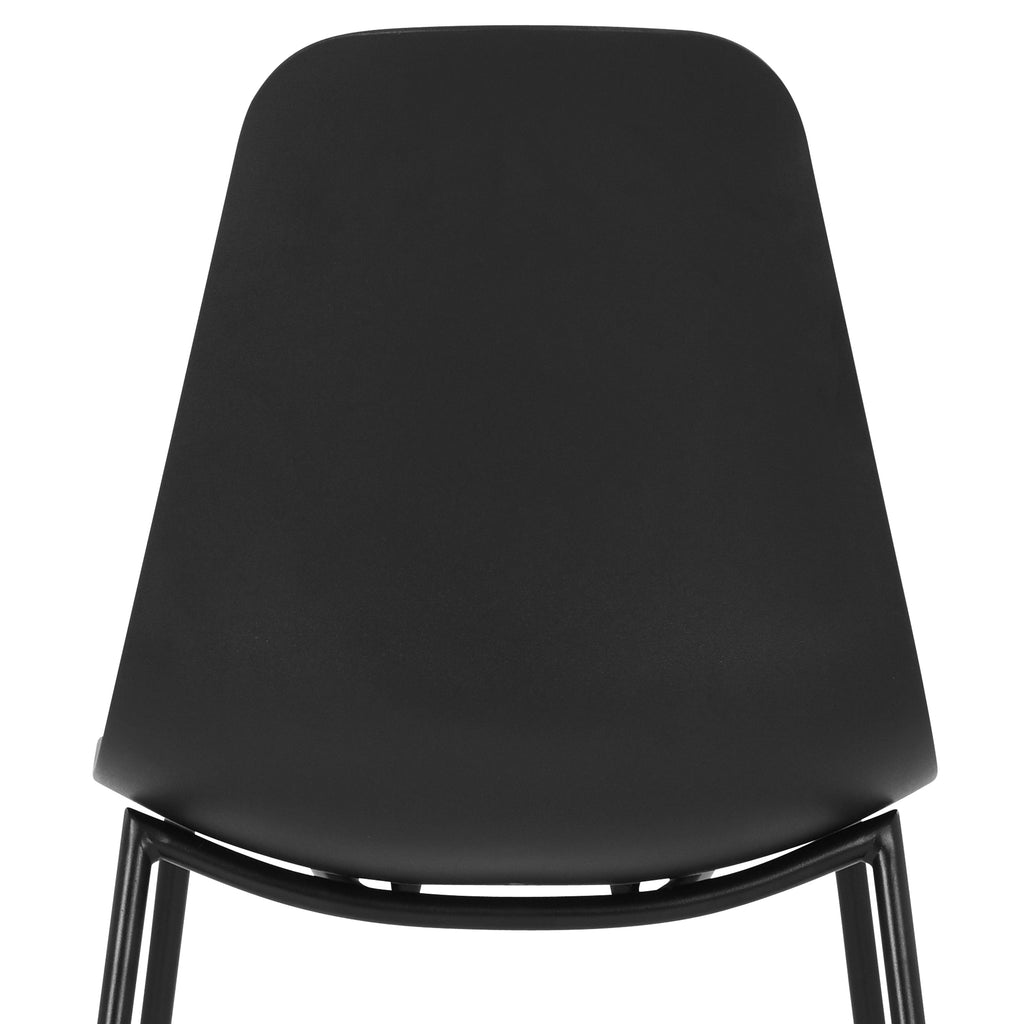 W&F Collection | Isla Counter Height Stool (Black, Set of 3)