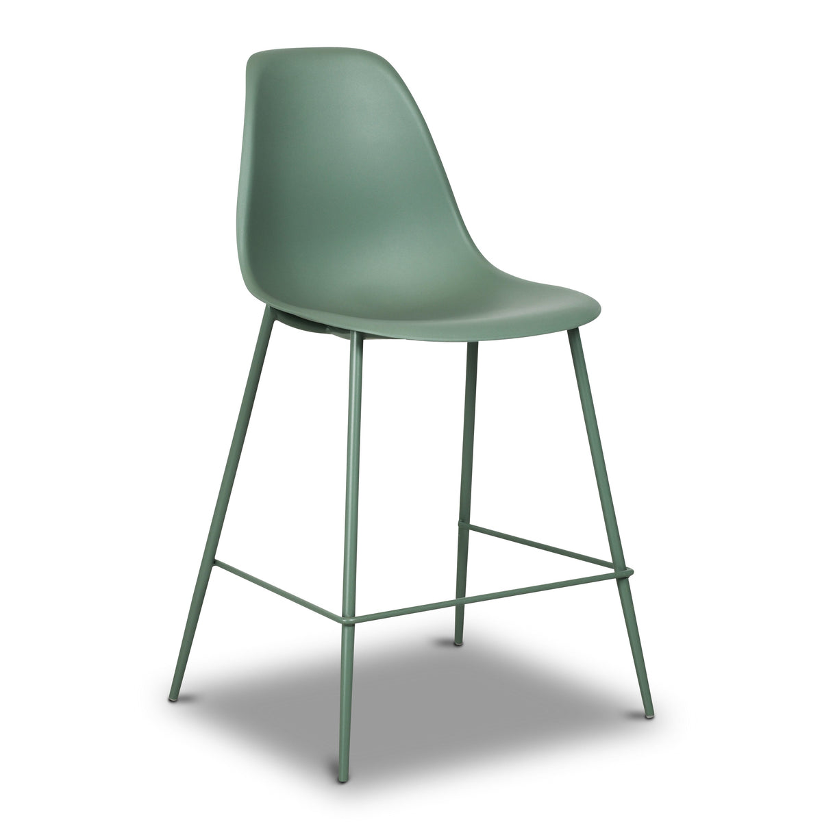 W&F Collection | Isla Counter Height Stool (Pistachio Green, Set of 3)