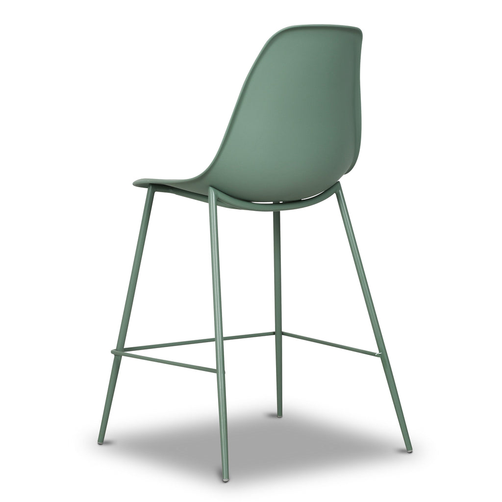 W&F Collection | Isla Counter Height Stool (Pistachio Green, Set of 3)