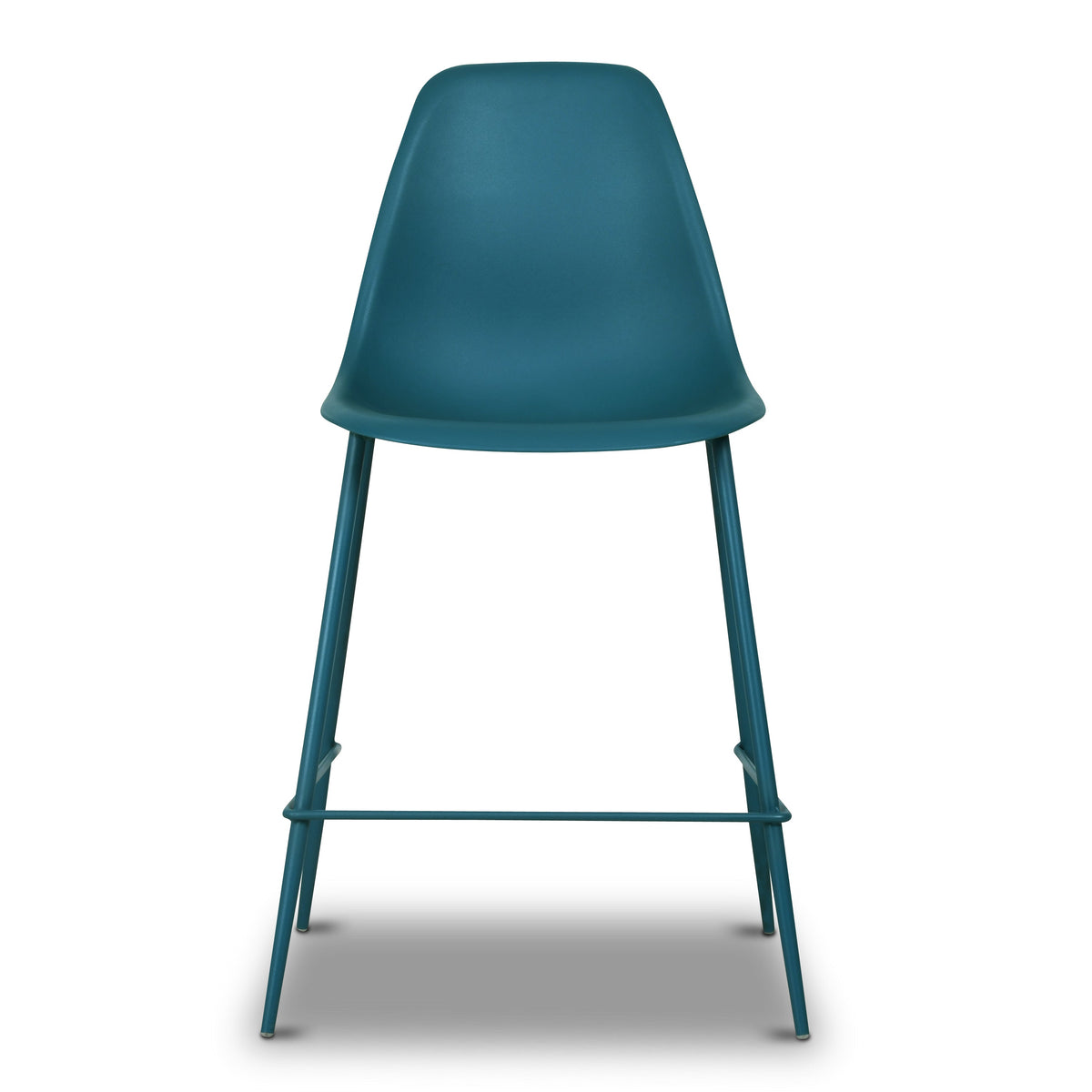 W&F Collection | Isla Counter Height Stool (Ocean Teal, Set of 3)