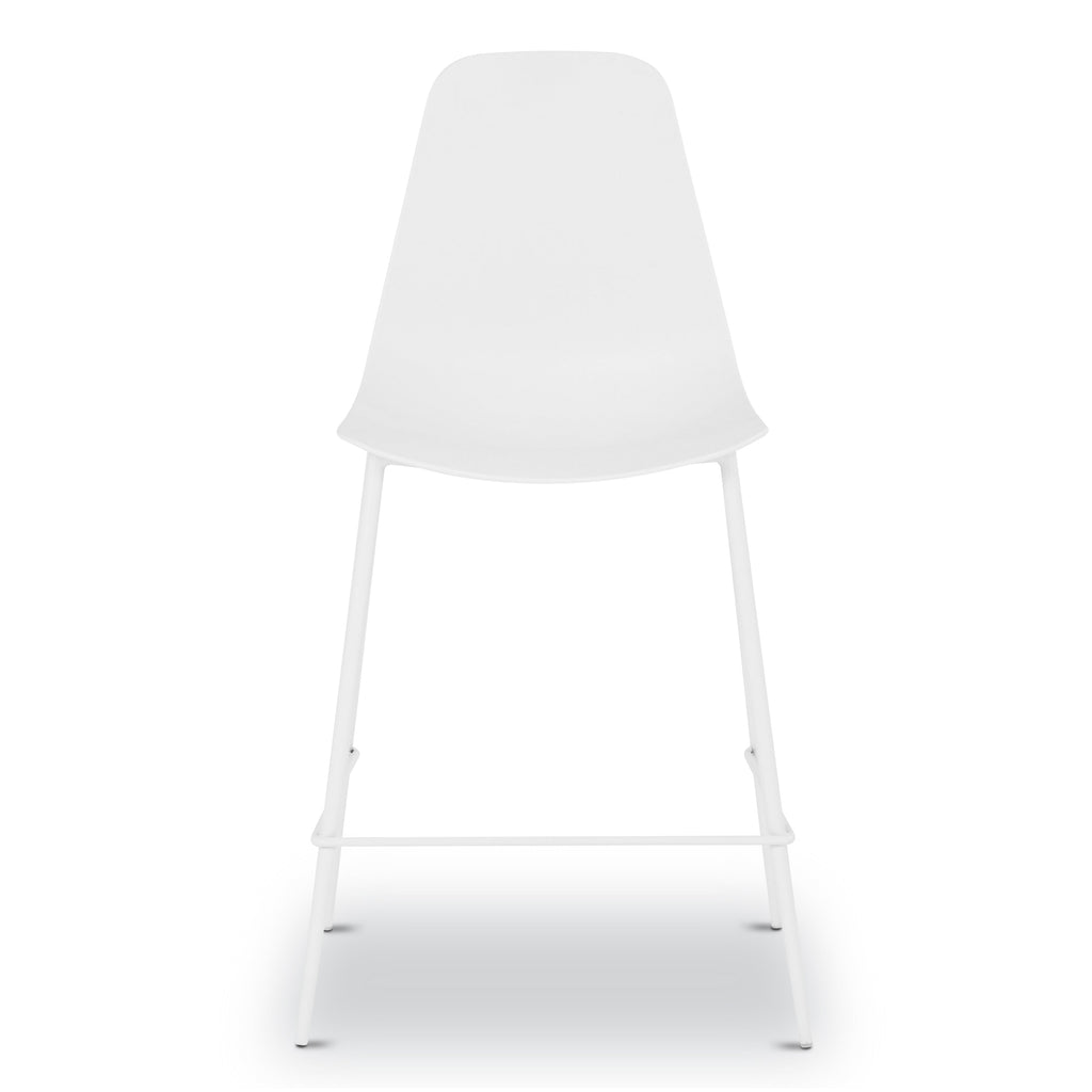 W&F Collection | Isla Counter Height Stool (White, Set of 3)