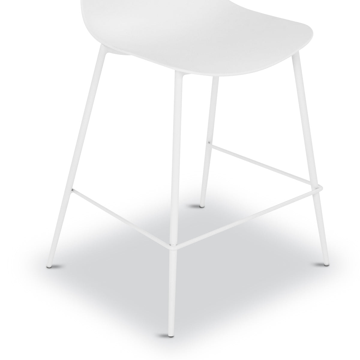 W&F Collection | Isla Counter Height Stool (White, Set of 3)