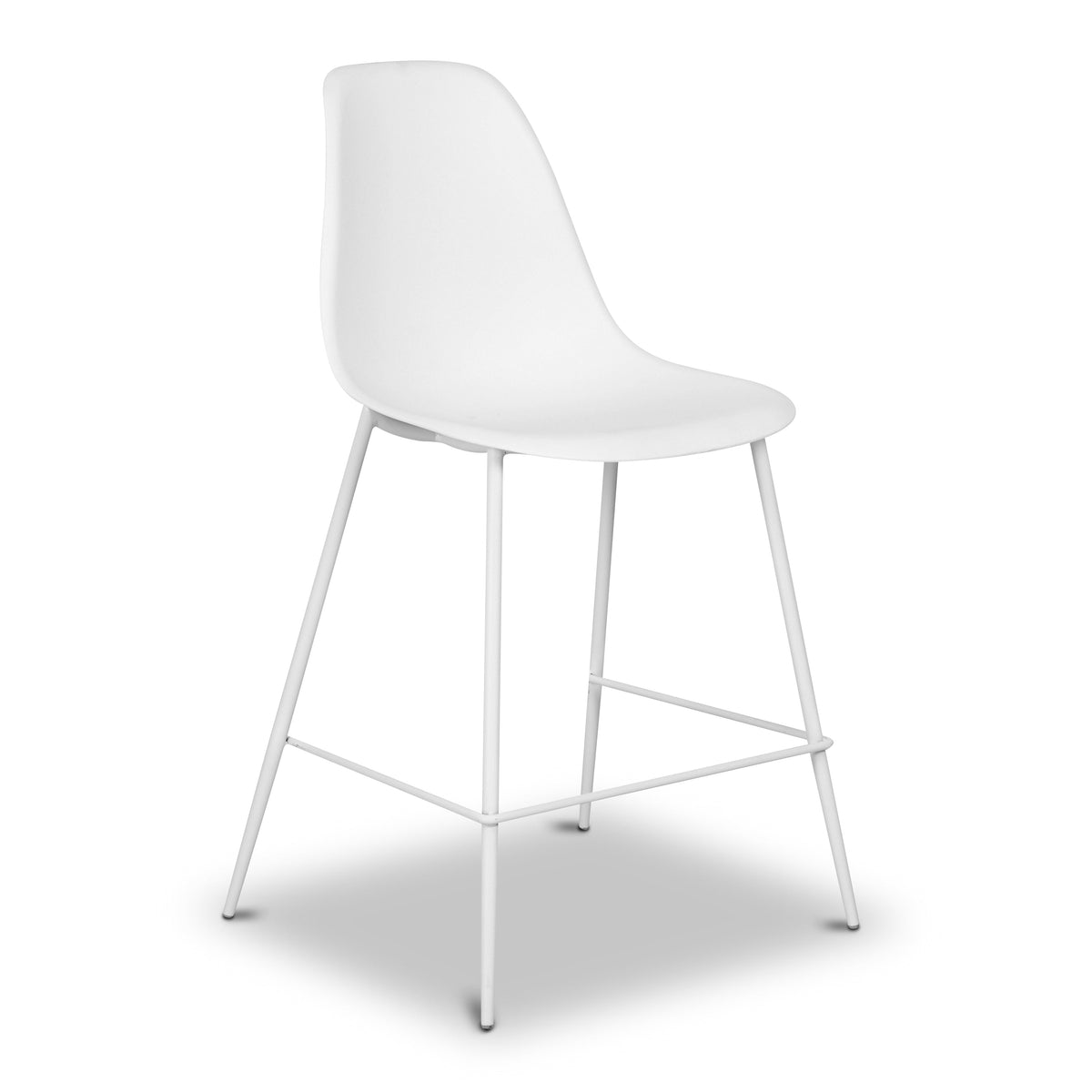 W&F Collection | Isla Counter Height Stool (White, Set of 3)