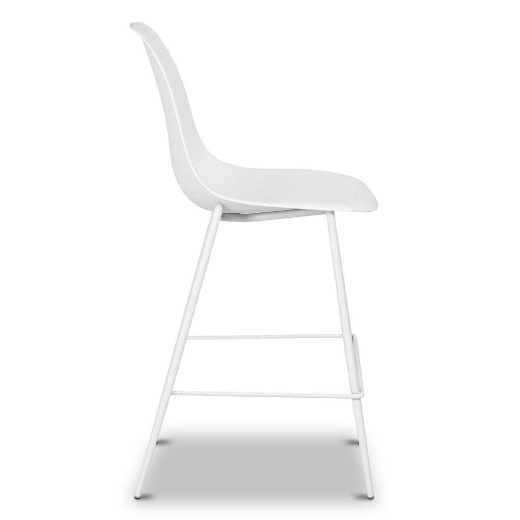 W&F Collection | Isla Counter Height Stool (White, Set of 3)