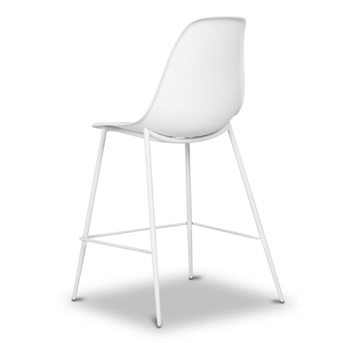 W&F Collection | Isla Counter Height Stool (White, Set of 3)