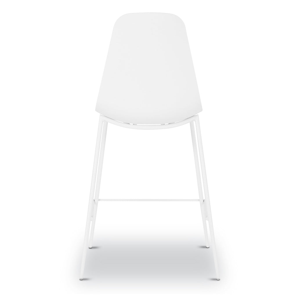 W&F Collection | Isla Counter Height Stool (White, Set of 3)