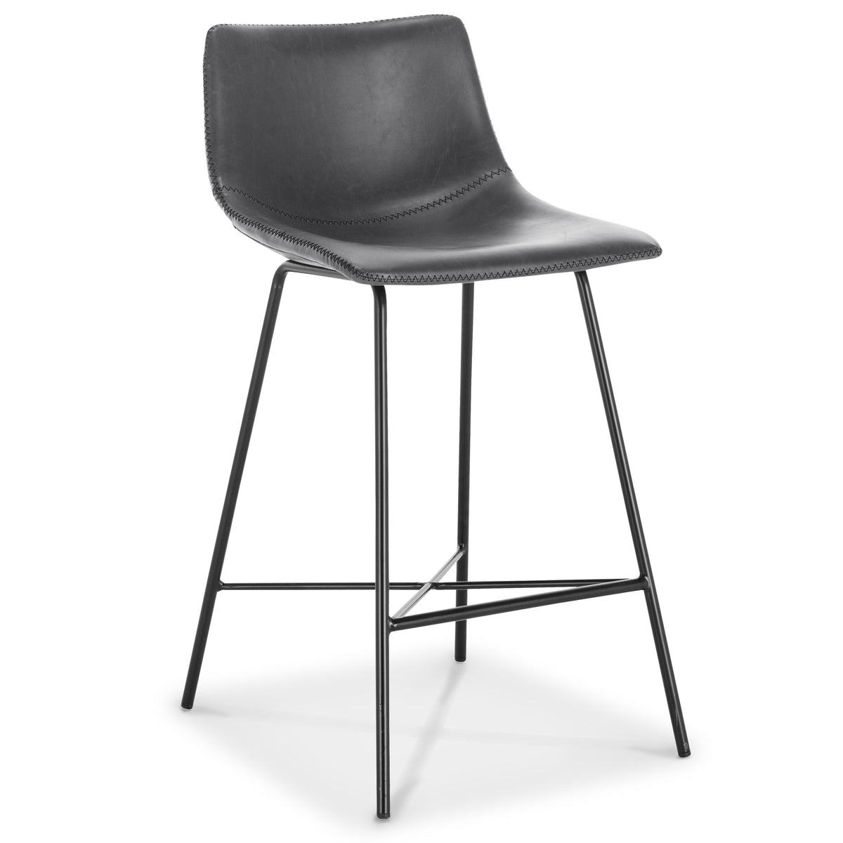 W&F Collection | Paxton 24” Counter Height Stool (Grey, Set of 3)