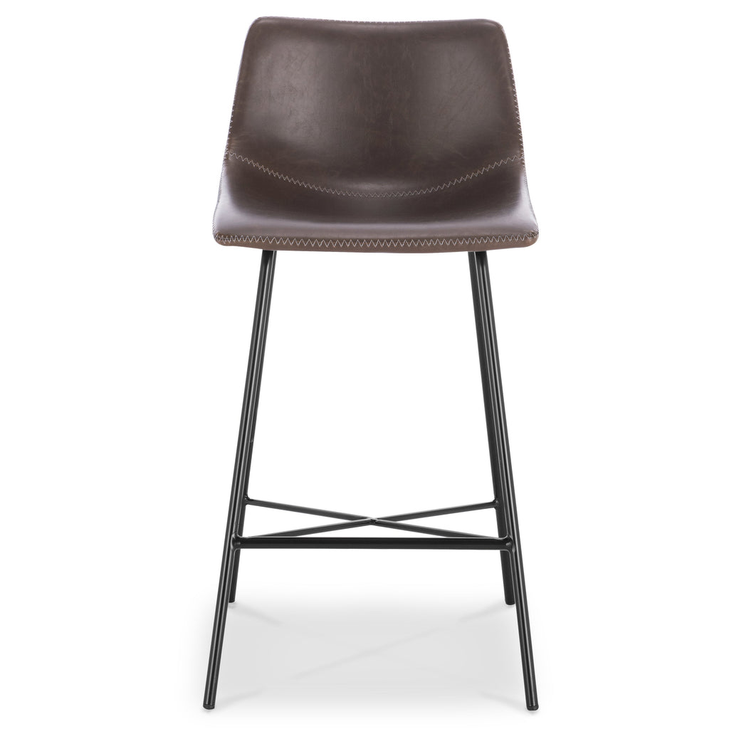 W&F Collection | Paxton 24” Counter Height Stool (Brown, Set of 2)