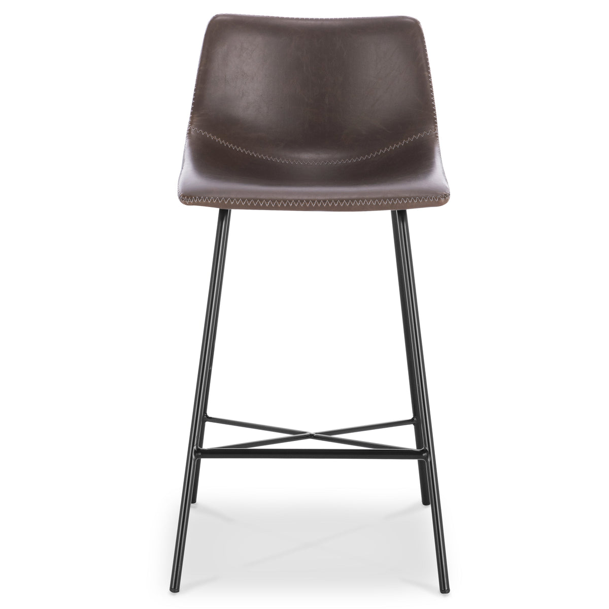 W&F Collection | Paxton 24” Counter Height Stool (Brown, Set of 3)
