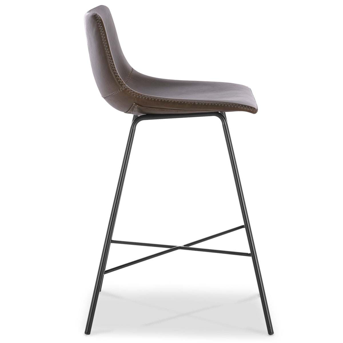 W&F Collection | Paxton 24” Counter Height Stool (Brown, Set of 2)