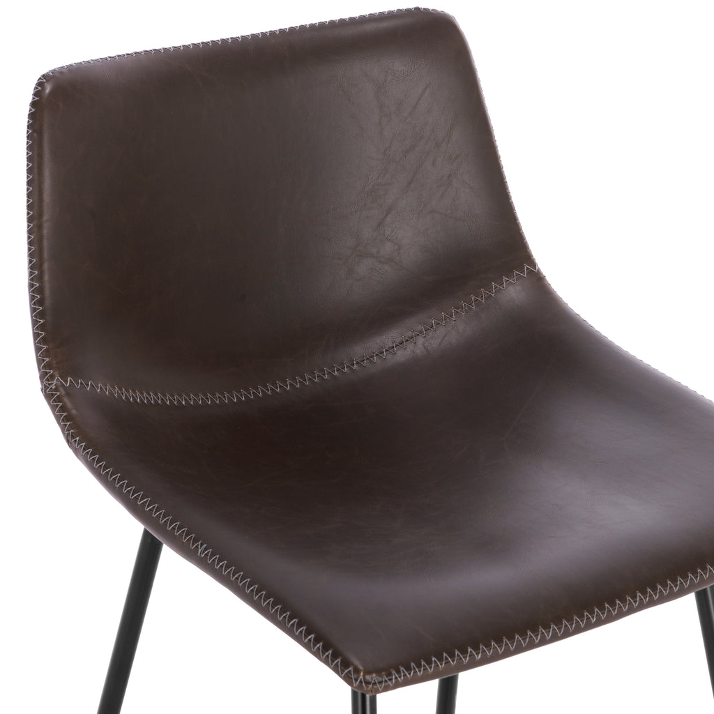 W&F Collection | Paxton 24” Counter Height Stool (Brown, Set of 2)