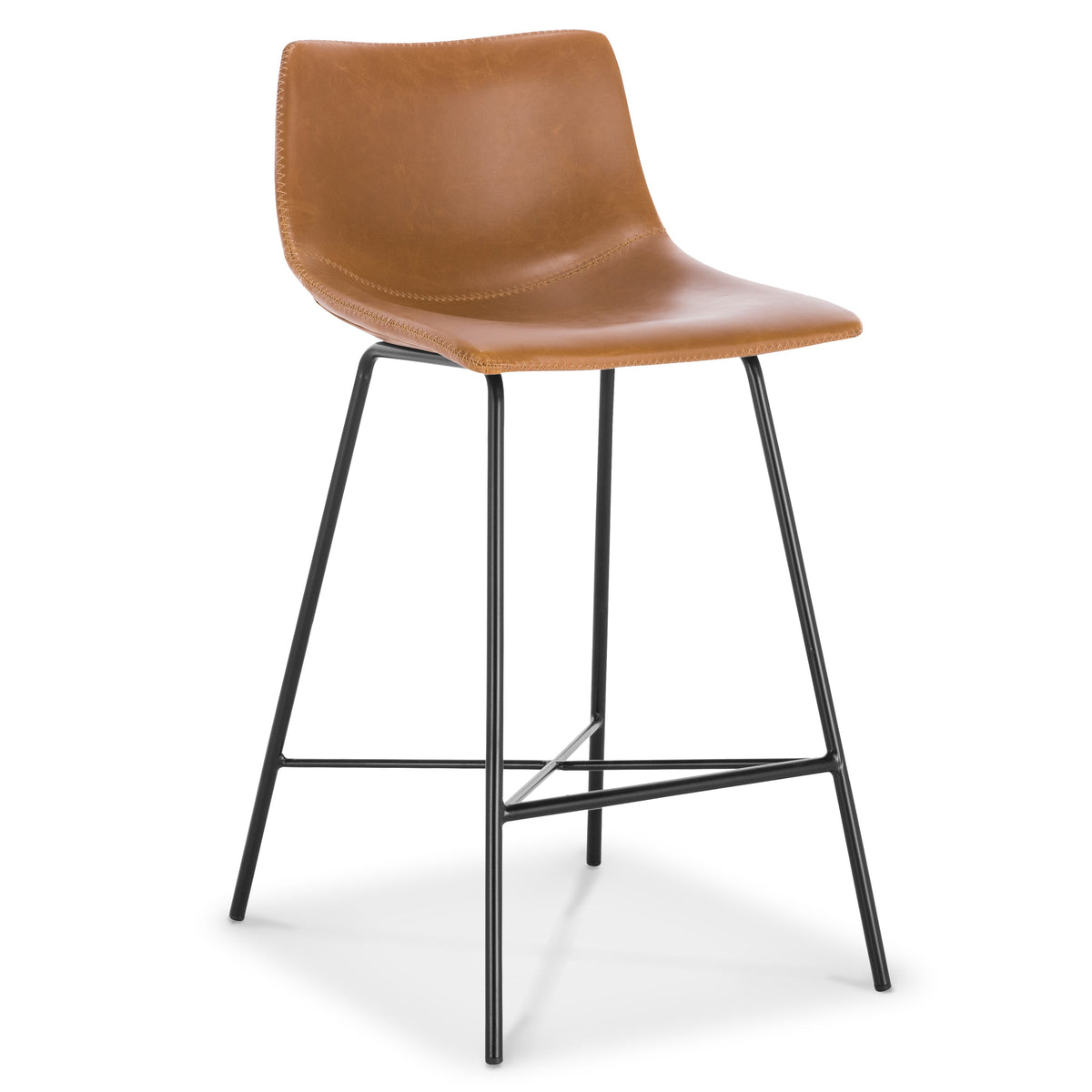 W&F Collection | Paxton 24” Counter Height Stool (Tan, Set of 2)